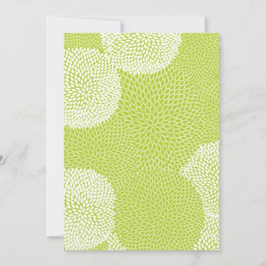 ライムモダンフローラ結婚キク 招待状 (裏面)