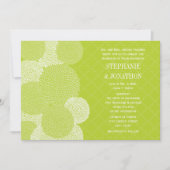 ライムモダンフローラ結婚キク 招待状 (正面)