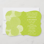 ライムモダンフローラ結婚キク 招待状 (正面)