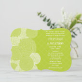 ライムモダンフローラ結婚キク 招待状 (スタンド正面)