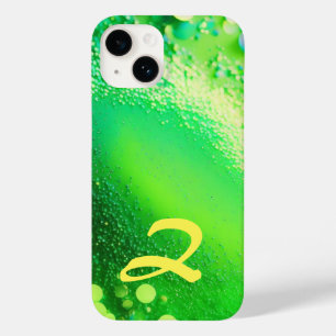 ライムモノグラムのグリーングリッター Case-Mate iPhone 14ケース