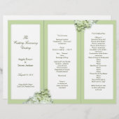 ライムライトグリーンアジサイ折畳みプログラムテンプレート (正面/裏面)