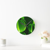 ライムラインを2つのボール ラウンド壁時計 (ホーム)