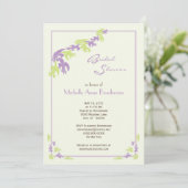 ライムラベンダー（紋章の）フラ・ダ・リモダンブライダルシャワー 招待状 (スタンド正面)