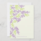 ライムラベンダー（紋章の）フラ・ダ・リモダンブライダルシャワー 招待状 (裏面)