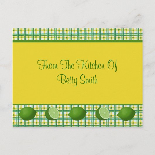 ライムレシピカード ポストカード (正面)