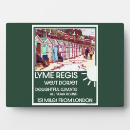 ライムレジスドーセットイングランドヴィンテージブリティッシュホリデイ フォトプラーク