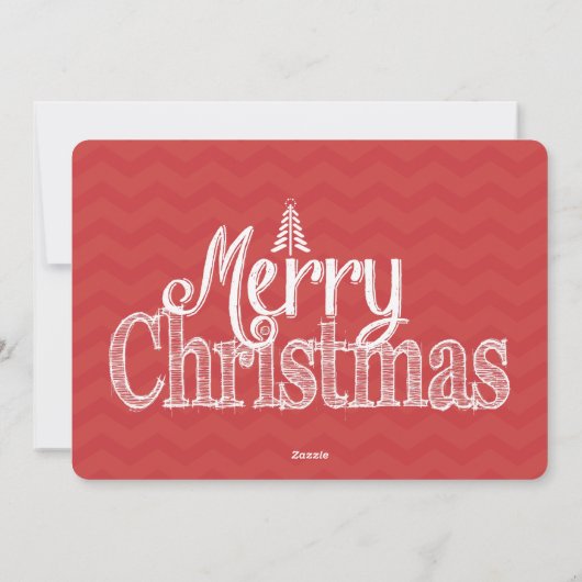 ライムレッド樺の木ツリーオーナメントクリスマスフォトカード シーズンカード (裏面)