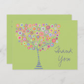 ライムレトロサークルツリーサンキューバプティスポストカード ポストカード (正面/裏面)