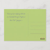 ライムレトロサークルツリーサンキューバプティスポストカード ポストカード (裏面)