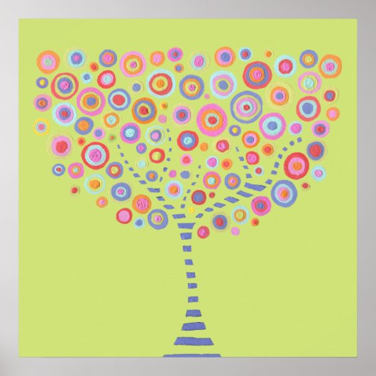 ライムレトロツリーネームルームウォールポスター ポスター (正面)