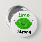ライム前向きパン-ライムストロング 缶バッジ (正面&裏面)