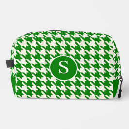 ライム千鳥格子のグリーン&ホワイトトイレタリーバッグ ドップキット