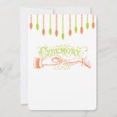 ライム及びオレンジモダンヴィンテージタイポグラフィ招待状 招待状 (裏面)