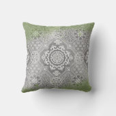 ライム及びグレーメンディデザイン可逆枕 クッション (裏面)