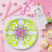 ライム及びバラプレート ペーパープレート (パーティー)