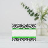 ライム及びブラックダマスク座席表ホルダー プレイスカード (スタンド正面)