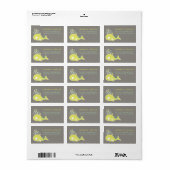 ライム妊娠中のお母さんクジラの赤ちゃんシャワー住所 シール (フルシート)