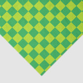 ライム市松模様にグリーンとグリーン 薄葉紙 (詳細)