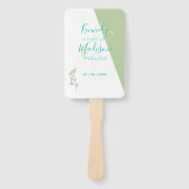 ライム幾何学的な壮大なミニマ結婚リスト ハンドファン (正面)