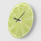 ライム果実生薄切り ラージ壁時計 (傾斜)