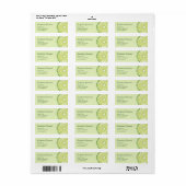 ライム柑橘類イラストレーションとカスタム文字 ラベル (フルシート)