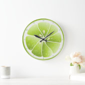 ライム柑橘類 ラージ壁時計 (ホーム)