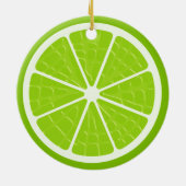 ライム様式化フルーツスライス セラミックオーナメント (裏面)