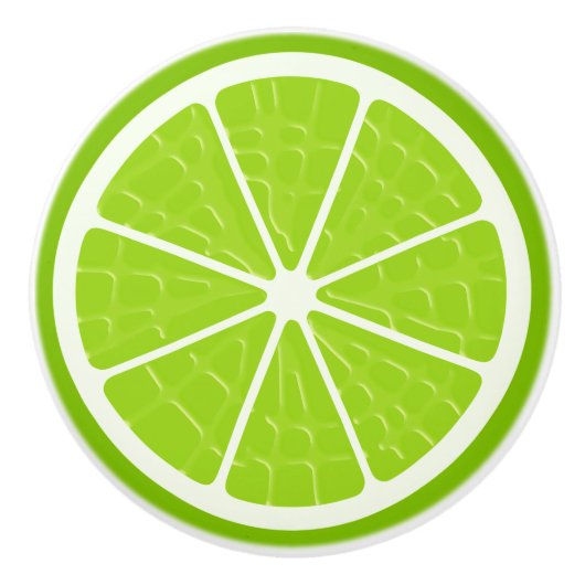 ライム様式化フルーツスライス セラミックノブ (正面)