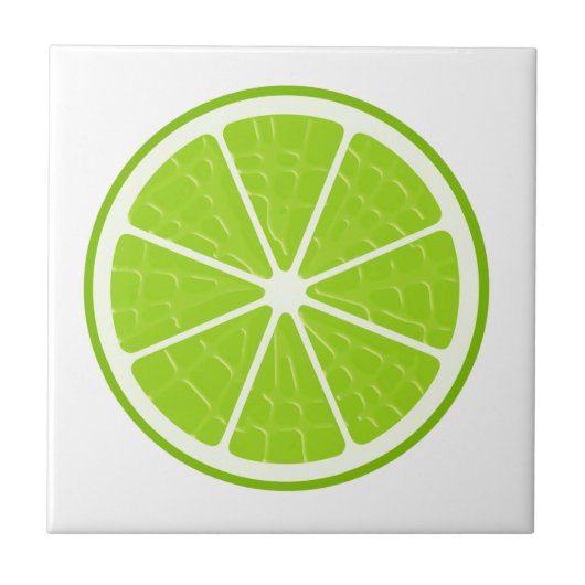 ライム様式化フルーツスライス タイル (正面)