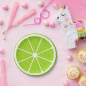 ライム様式化フルーツスライス ペーパープレート (パーティー)