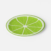 ライム様式化フルーツスライス ペーパープレート (アングル)