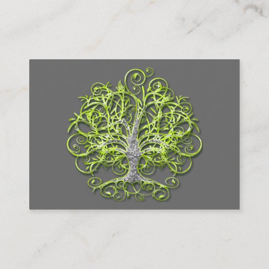 ライム渦巻きラブツリーRSVP エンクロージャーカード (裏面)