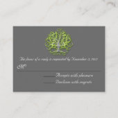 ライム渦巻きラブツリーRSVP エンクロージャーカード (正面)