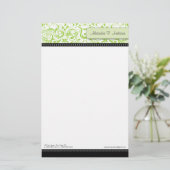 ライム渦巻形のブティック設計文房具 便箋 (スタンド正面)