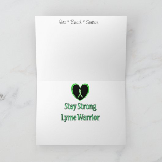 ライム病の戦士の勇気付けられるサポートカード カード (内部)