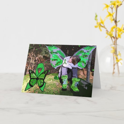 ライム病の戦士の勇気付けられるサポートカード カード (黄色い花)