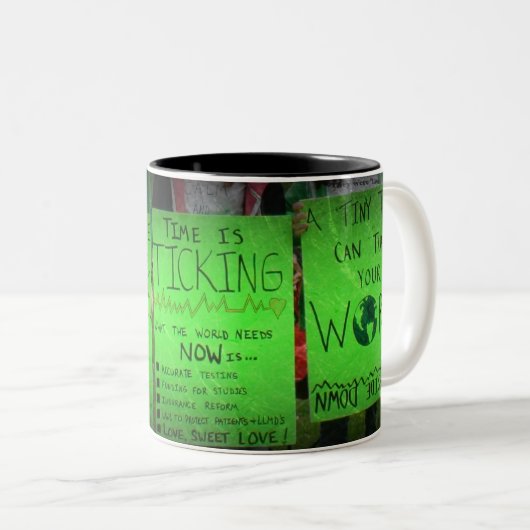 ライム病の抗議シンボルや象徴マグカップ ツートーンマグカップ (正面右)