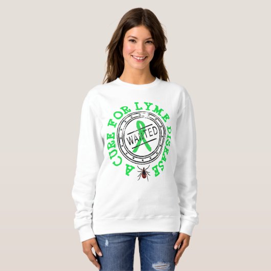 ライム病の治療法を求めるTシャツ スウェットシャツ (正面フル)