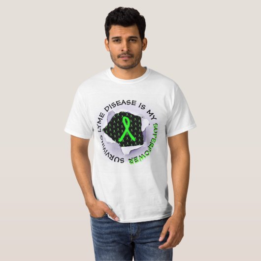 ライム病を克服したスーパーパワーシャツ Tシャツ (正面フル)