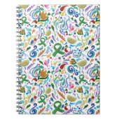 ライム病ギフトグリーンリボン認識度 ノートブック (正面)