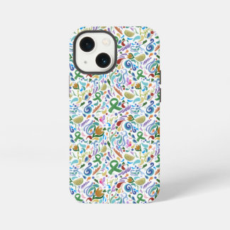 ライム病ギフト、グリーンリボンアウェアネス iPhone 13 MINIケース