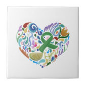 ライム病ギフト、セラミックタイルコースター タイル (正面)