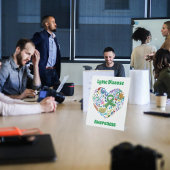 ライム病グリーンリボン認識度会議 台座サイン