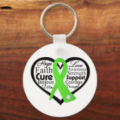 ライム病ハート帯 キーホルダー (正面)