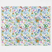 ライム病ハート認識度毛布グリーンリボン フリースブランケット (正面(横))