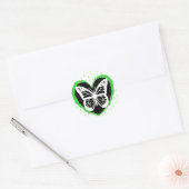 ライム病バタフライと認識度リボン ラウンドシール (封筒)