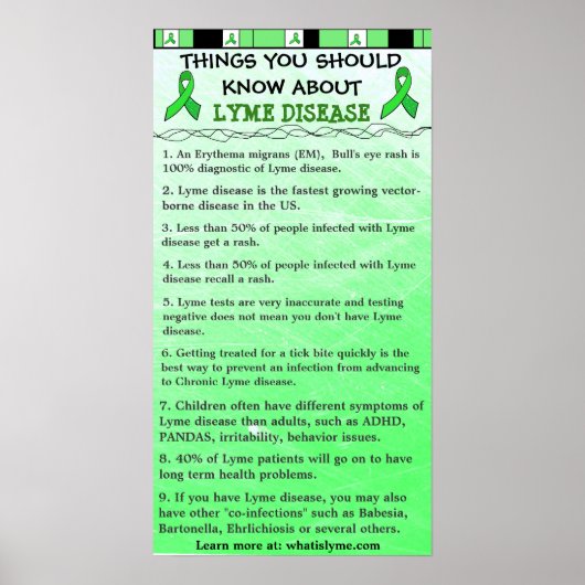 ライム病ポスターについて知っておくべきこと ポスター (正面)