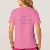 ライム病啓発バタフライ子供Tシャツ Tシャツ (裏面)