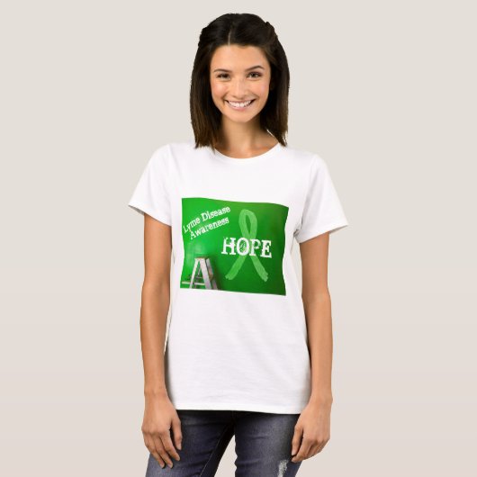 ライム病啓発リボン HOPE Tシャツ (正面フル)